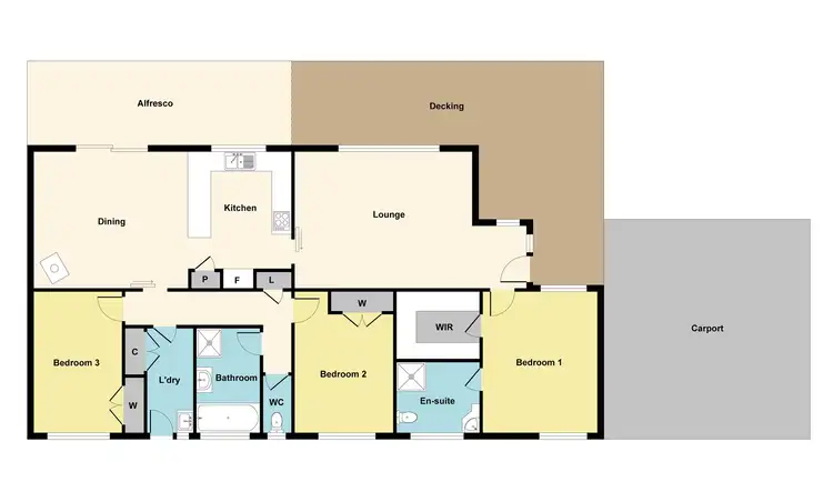 Floorplan of Homely house listing, 40 Bucknall Street, Carisbrook VIC 3464