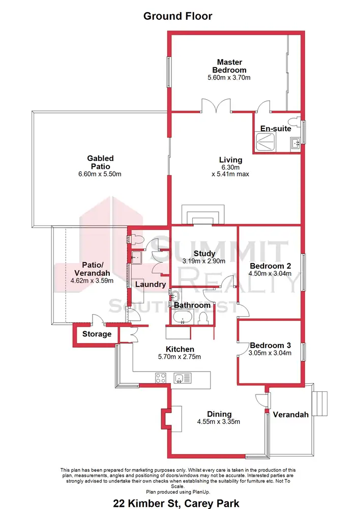 Floorplan of Homely house listing, 22 Kimber Street, Carey Park WA 6230