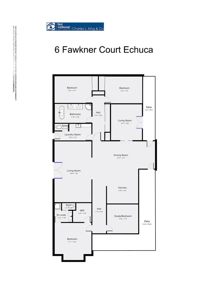 Floorplan of Homely house listing, 6 Fawkner Court, Echuca VIC 3564