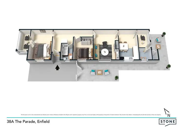Floorplan of Homely semi-detached listing, 38A The Parade, Enfield NSW 2136