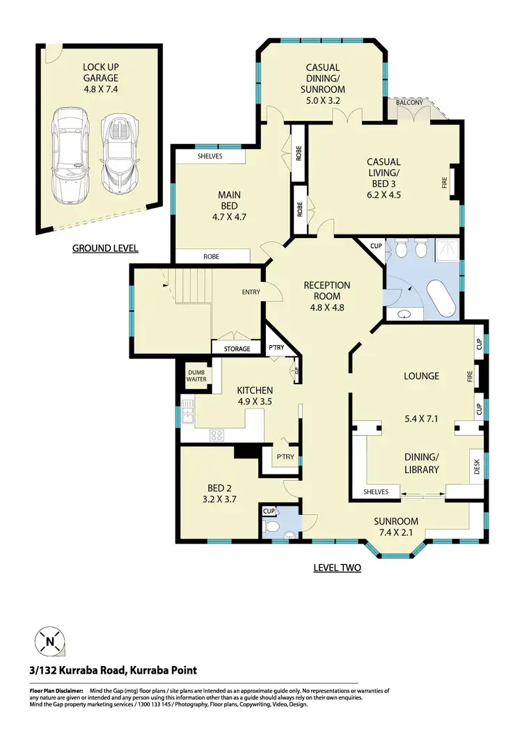 Floorplan of Homely apartment listing, 3/132 Kurraba Road, Kurraba Point NSW 2089