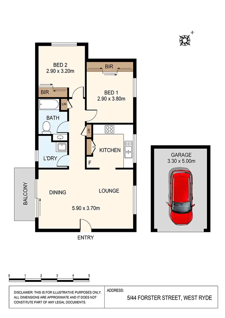 Floorplan of Homely apartment listing, 5/44 Forster Street, West Ryde NSW 2114