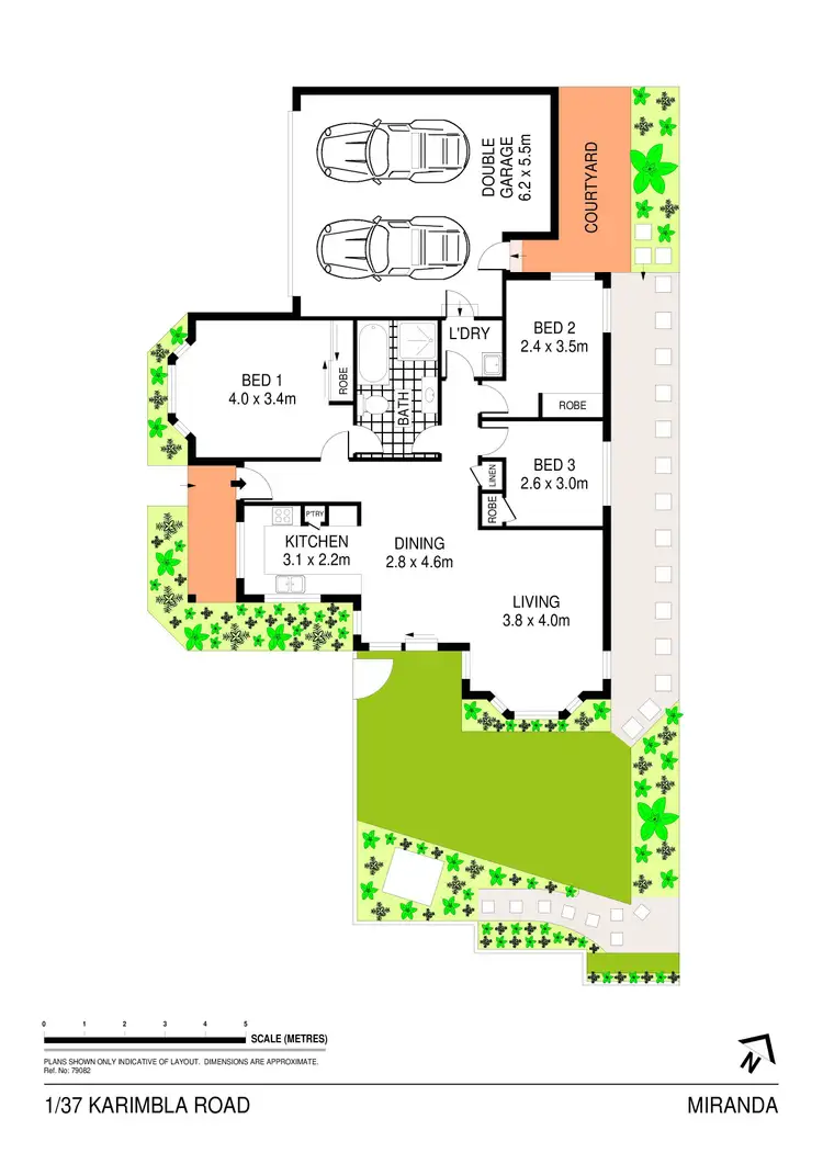 Floorplan of Homely villa listing, 1/37 Karimbla Road, Miranda NSW 2228