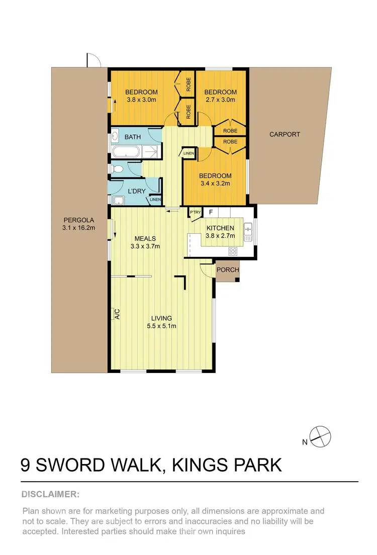 Floorplan of Homely house listing, 9 Sword Walk, Kings Park VIC 3021