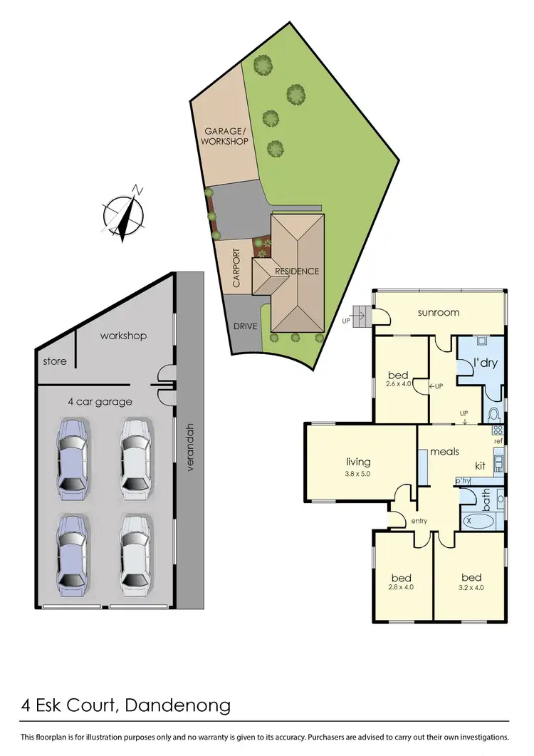 Floorplan of Homely house listing, 4 Esk Court, Dandenong VIC 3175