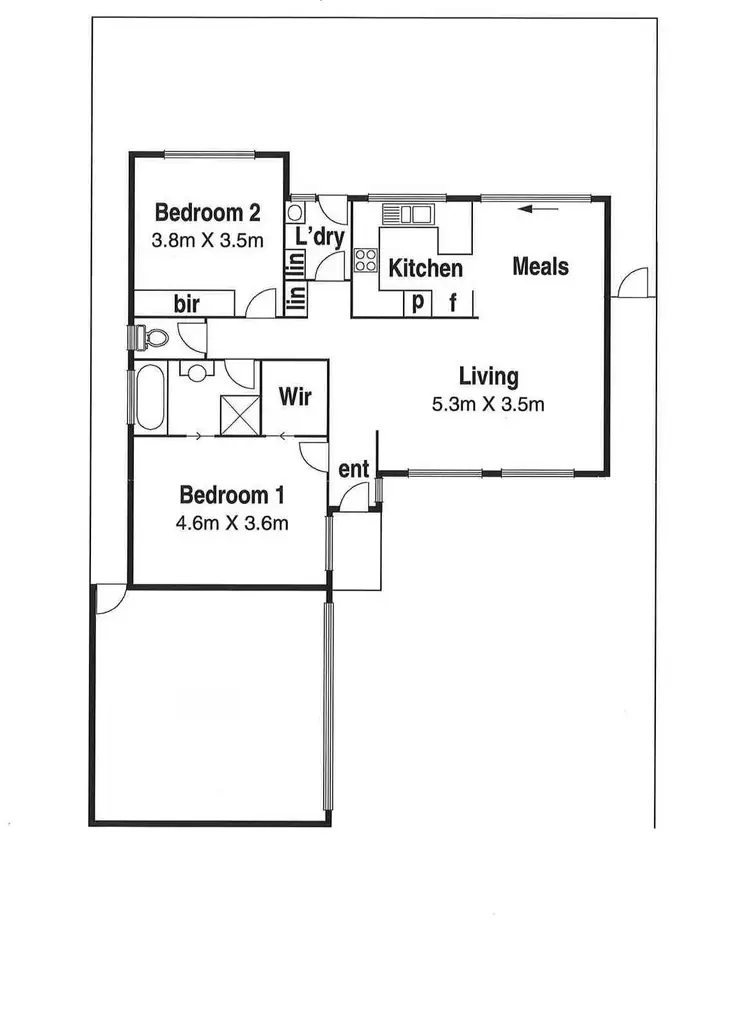 Floorplan of Homely unit listing, 72B Crookston Road, Reservoir VIC 3073