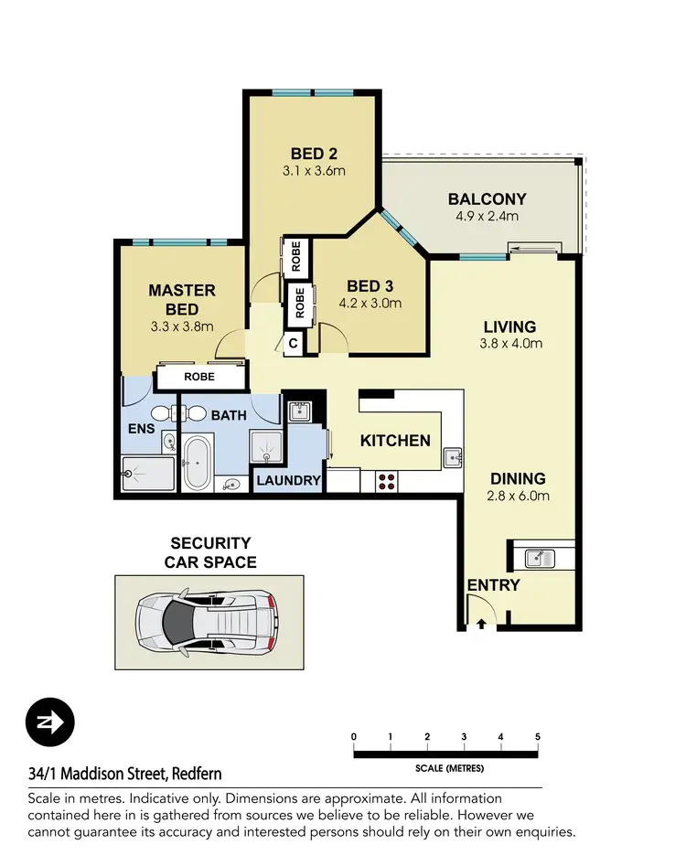 Floorplan of Homely apartment listing, 34/1 Maddison Street, Redfern NSW 2016