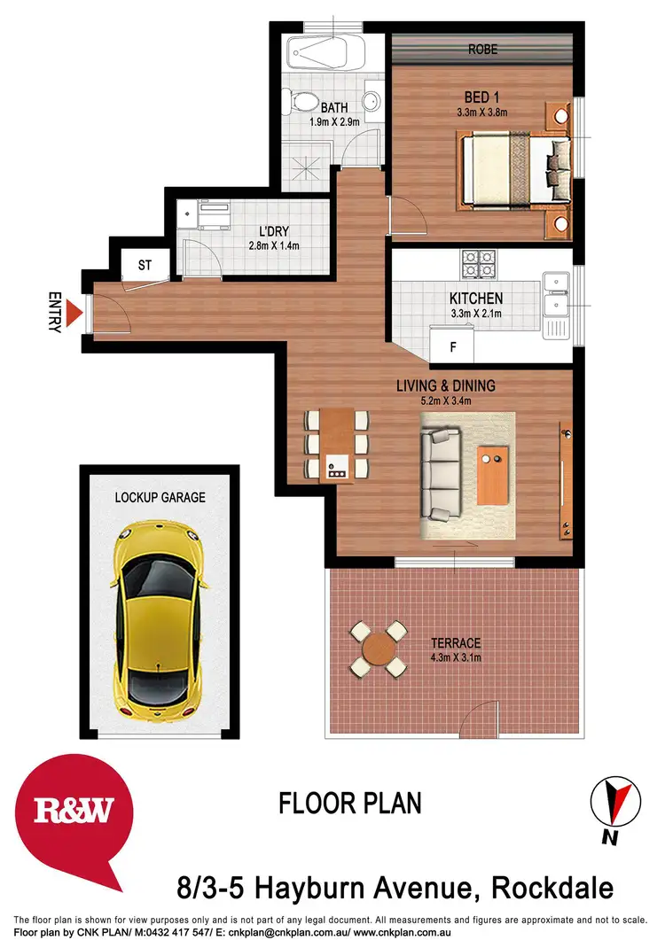 Floorplan of Homely apartment listing, 8/5-13 Hayburn Avenue, Rockdale NSW 2216