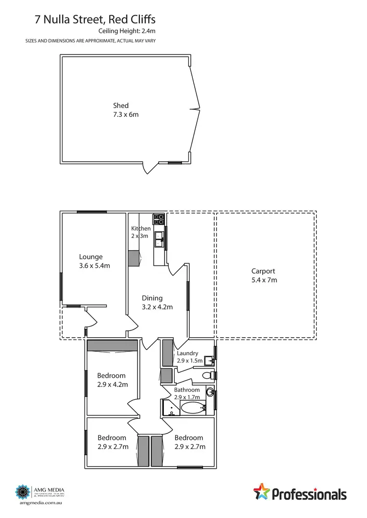 Floorplan of Homely house listing, 7 Nulla Street, Red Cliffs VIC 3496