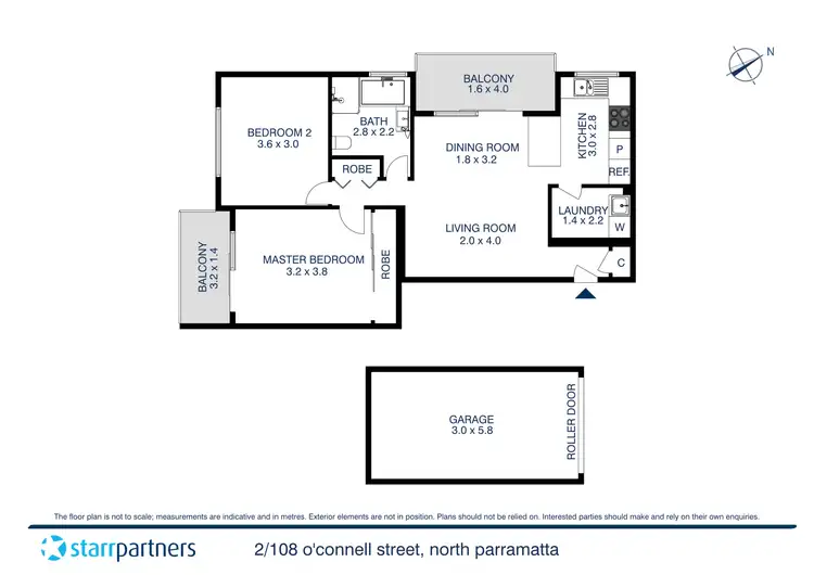 Floorplan of Homely apartment listing, 2/108 O'Connell Street, North Parramatta NSW 2151