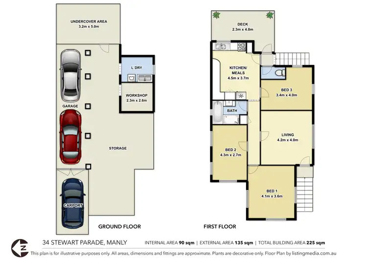 Floorplan of Homely house listing, 34 Stewart Parade, Manly QLD 4179