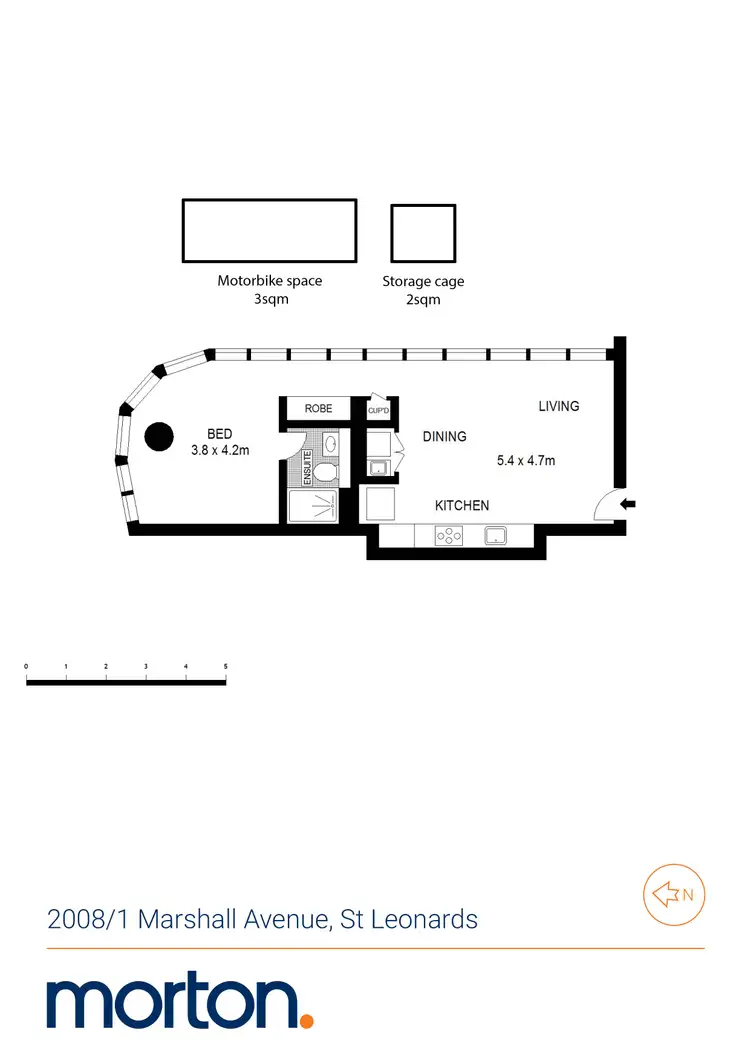 Floorplan of Homely apartment listing, 2008/1 Marshall Avenue, St Leonards NSW 2065