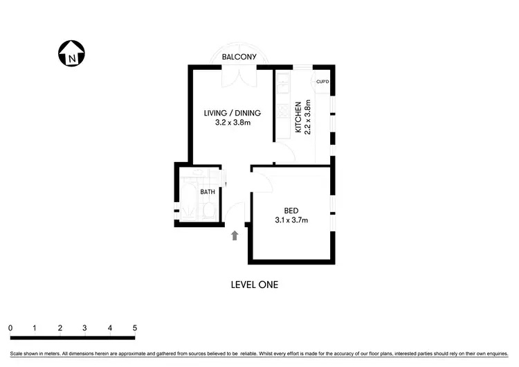 Floorplan of Homely apartment listing, 13/103 Kirribilli Avenue, Kirribilli NSW 2061