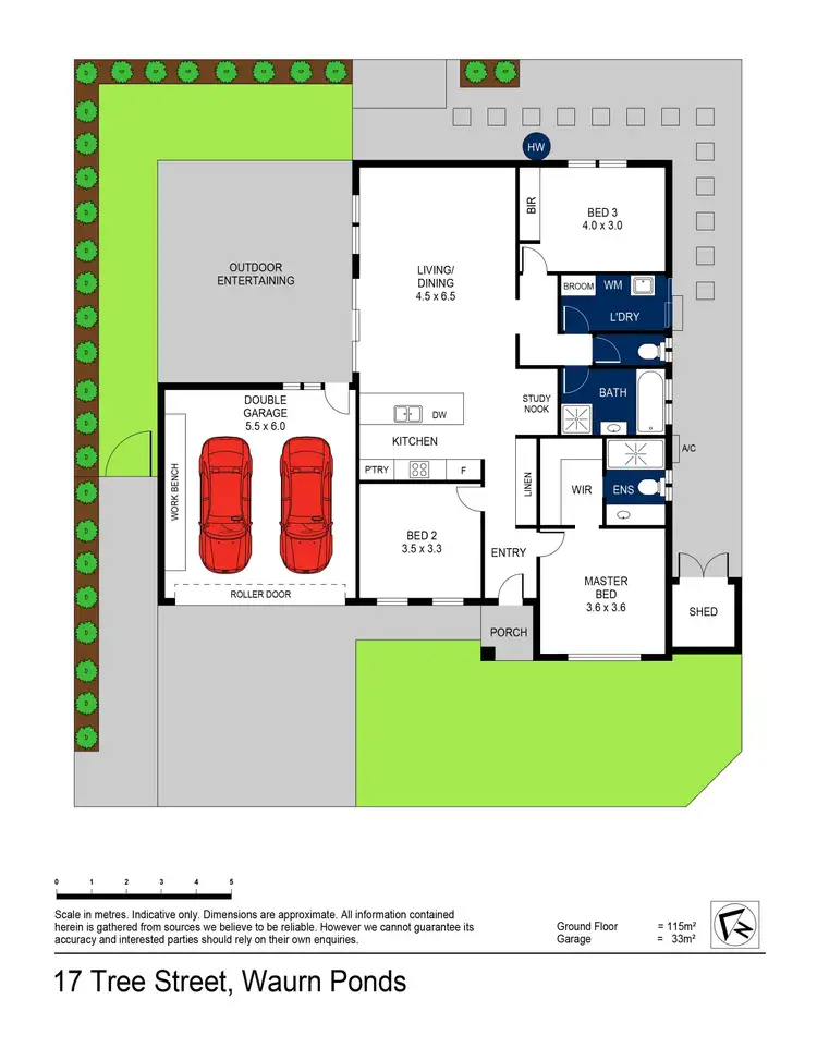 Floorplan of Homely house listing, 17 Tree Street, Waurn Ponds VIC 3216