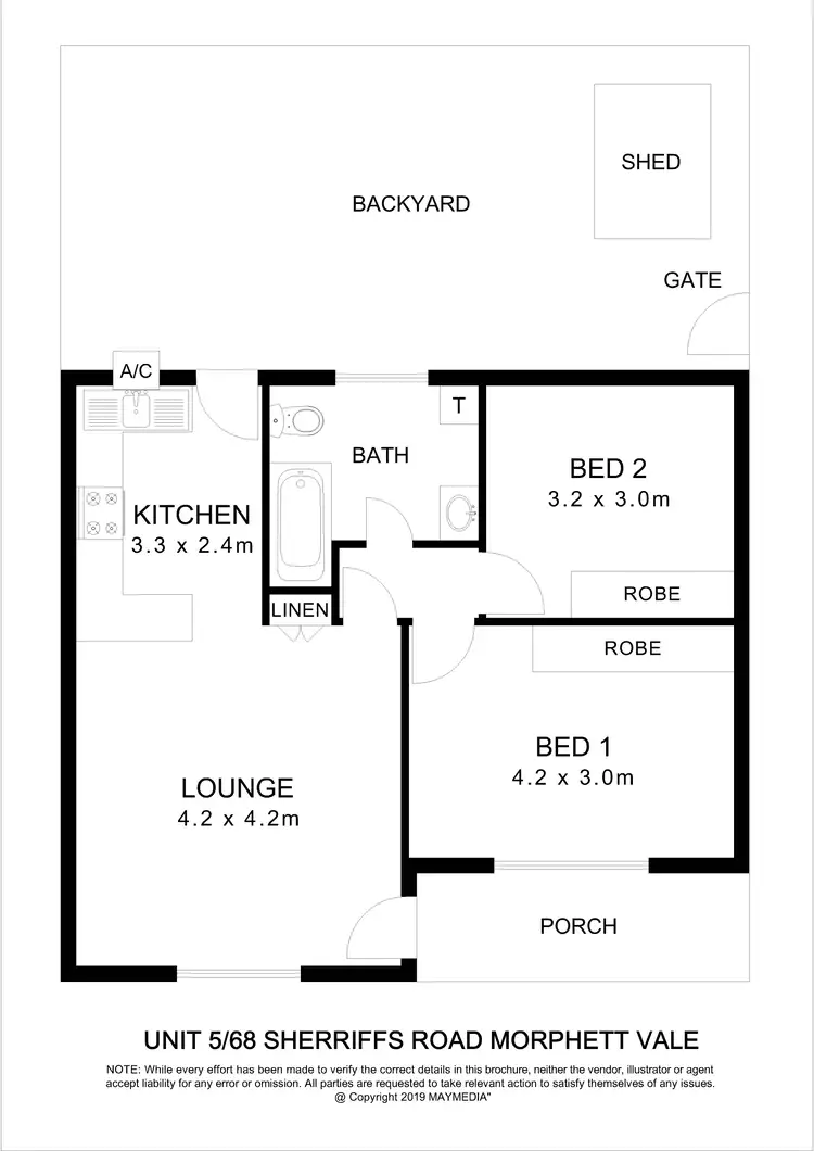 Floorplan of Homely unit listing, 5/68 Sherriffs Road, Morphett Vale SA 5162