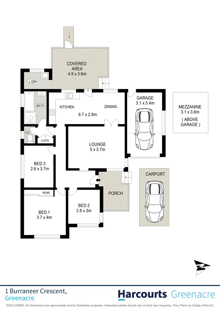 Floorplan of Homely house listing, 1 Burraneer Crescent, Greenacre NSW 2190