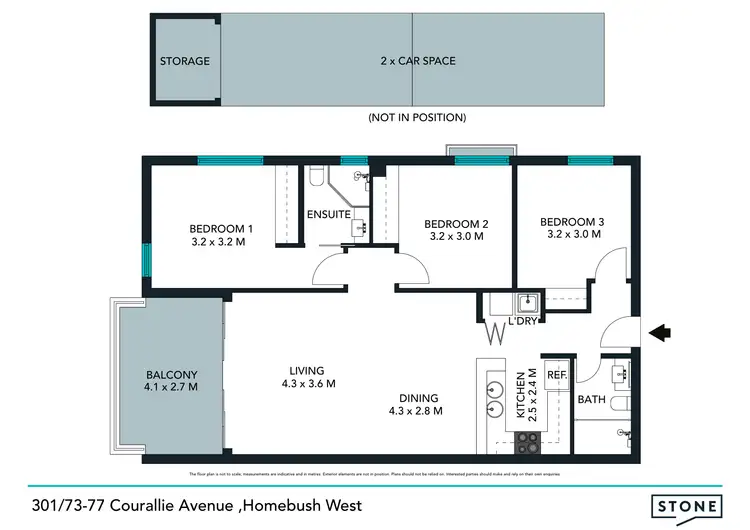 Floorplan of Homely apartment listing, 301/73 Courallie Avenue, Homebush West NSW 2140