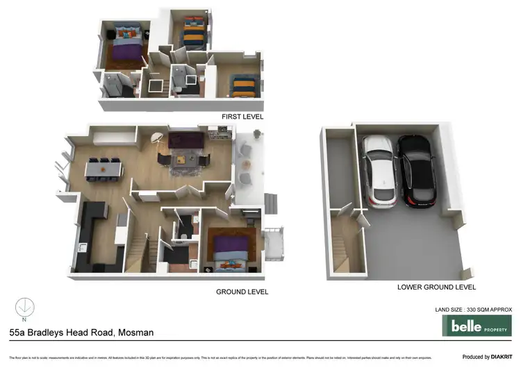 Floorplan of Homely townhouse listing, 55a Bradleys Head Road, Mosman NSW 2088
