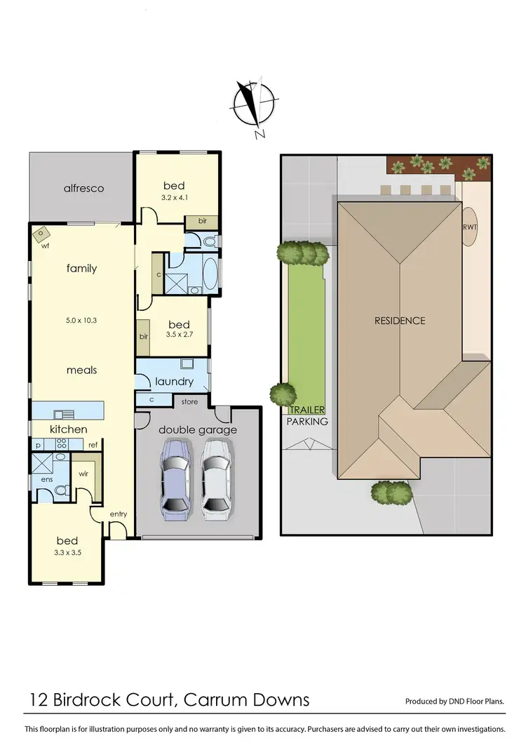 Floorplan of Homely house listing, 12 Birdrock Court, Carrum Downs VIC 3201