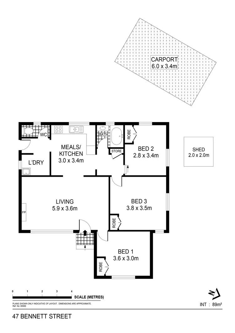 Floorplan of Homely house listing, 47 Bennett Street, Long Gully VIC 3550