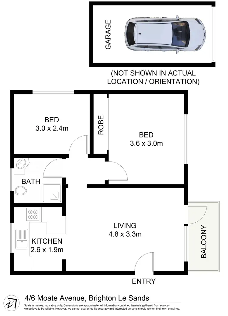Floorplan of Homely unit listing, 4/6 Moate Avenue, Brighton-Le-Sands NSW 2216