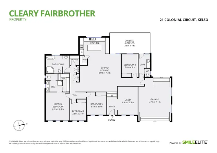 Floorplan of Homely house listing, 21 Colonial Circuit, Kelso NSW 2795