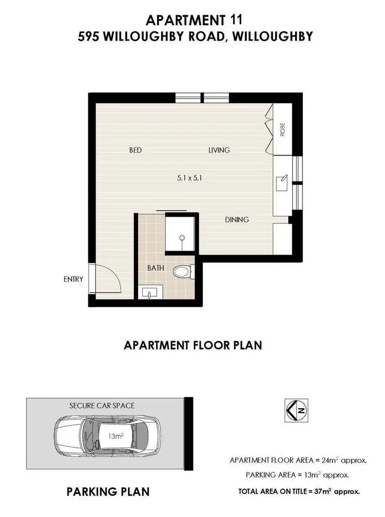 Floorplan of Homely unit listing, 11/595 Willoughby Road, Willoughby NSW 2068