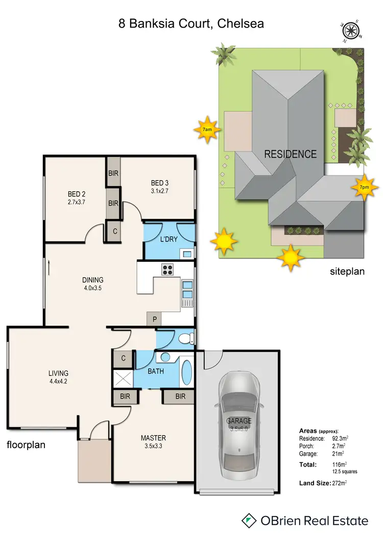 Floorplan of Homely house listing, 8 Banksia Court, Chelsea VIC 3196