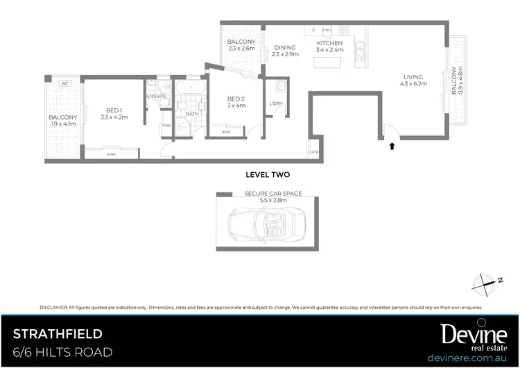 Floorplan of Homely apartment listing, 6/6 Hilts Road, Strathfield NSW 2135