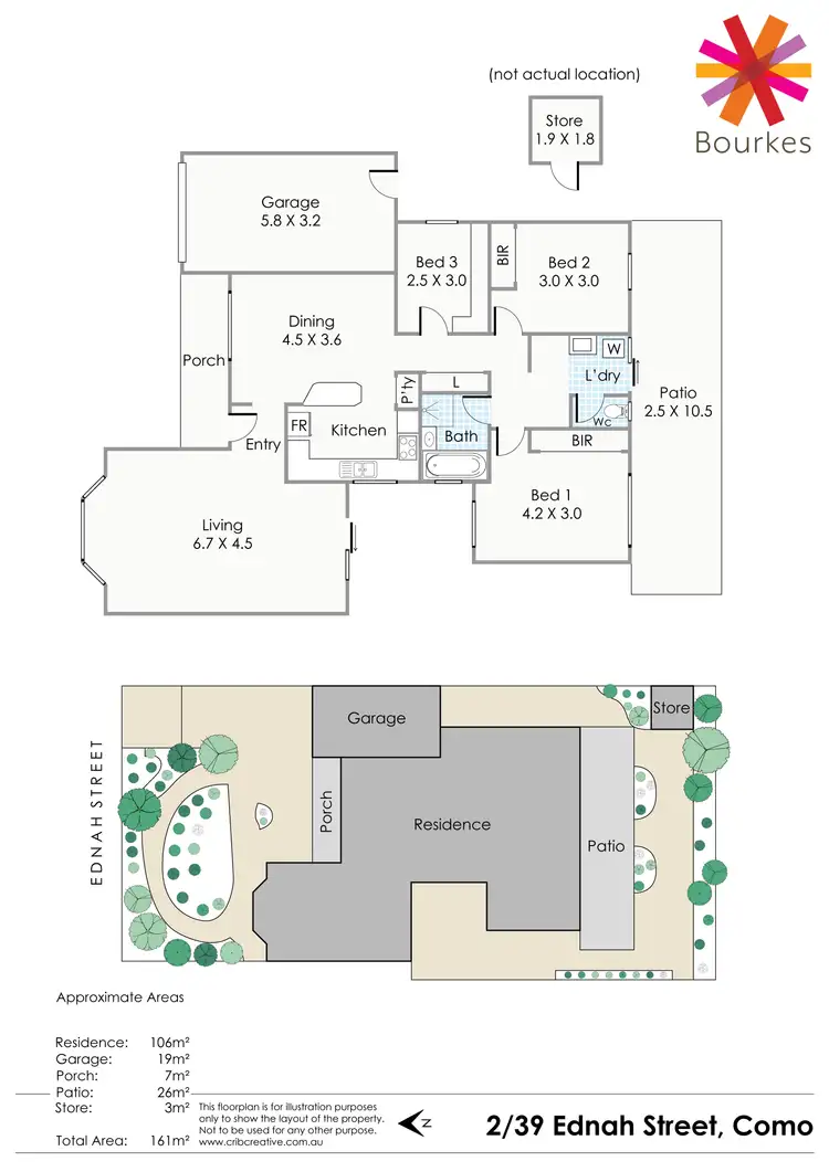 Floorplan of Homely villa listing, 2/39 Ednah Street, Como WA 6152