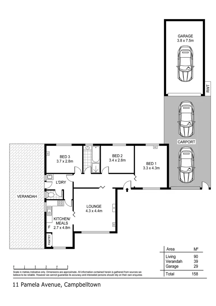 Floorplan of Homely house listing, 11 Pamela Avenue, Campbelltown SA 5074