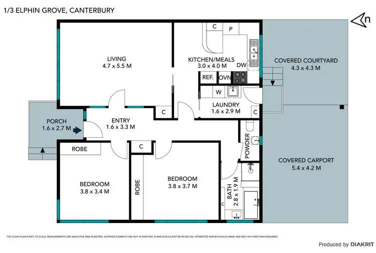 Floorplan of Homely unit listing, 1/3 Elphin Grove, Canterbury VIC 3126
