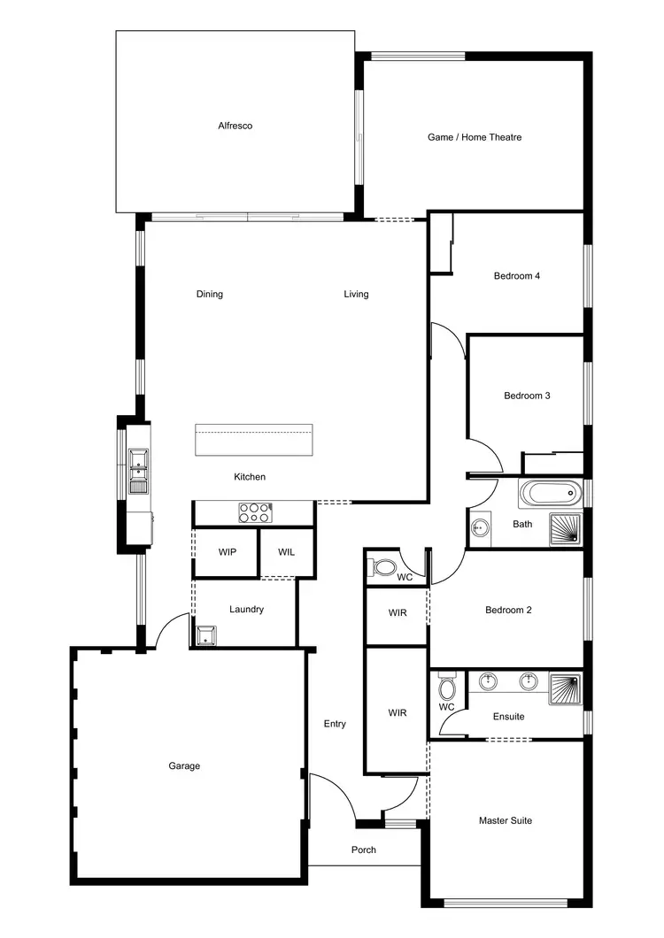 Floorplan of Homely house listing, 9 Graphite Turn, Dalyellup WA 6230