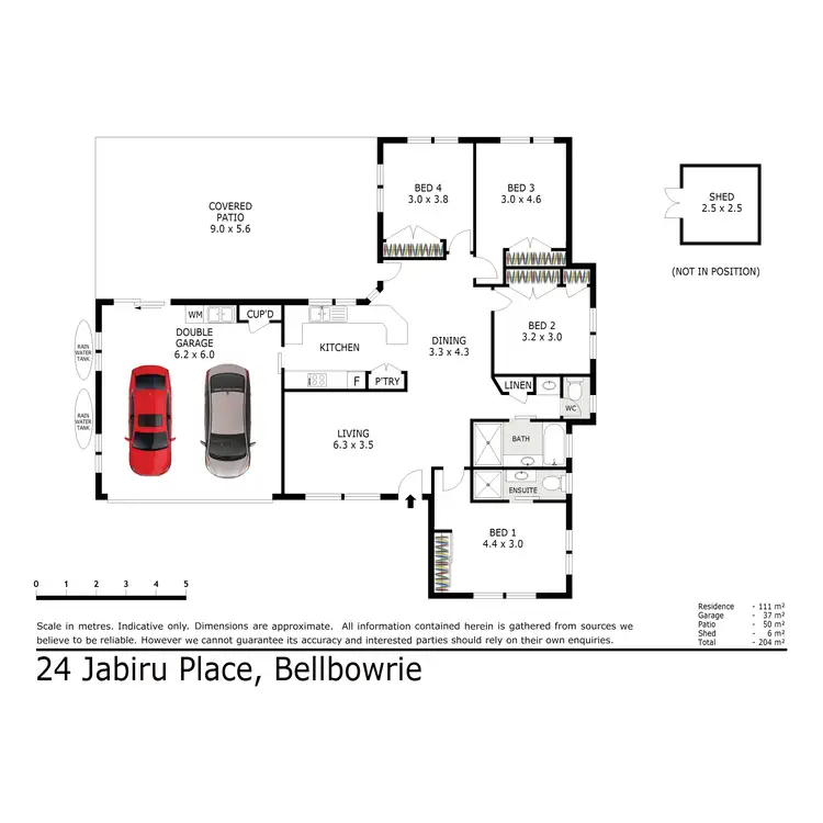 Floorplan of Homely house listing, 24 Jabiru Place, Bellbowrie QLD 4070