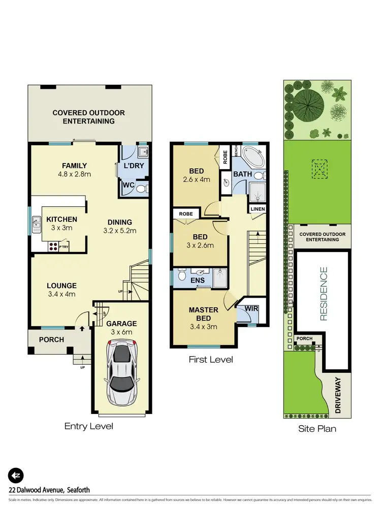 Floorplan of Homely townhouse listing, 22 Dalwood Avenue, Seaforth NSW 2092