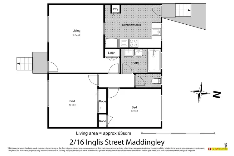 Floorplan of Homely unit listing, 2/16 Inglis Street, Bacchus Marsh VIC 3340