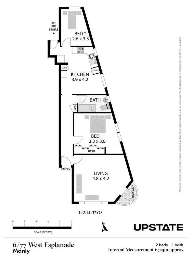 Floorplan of Homely unit listing, 6/77 West Esplanade, Manly NSW 2095