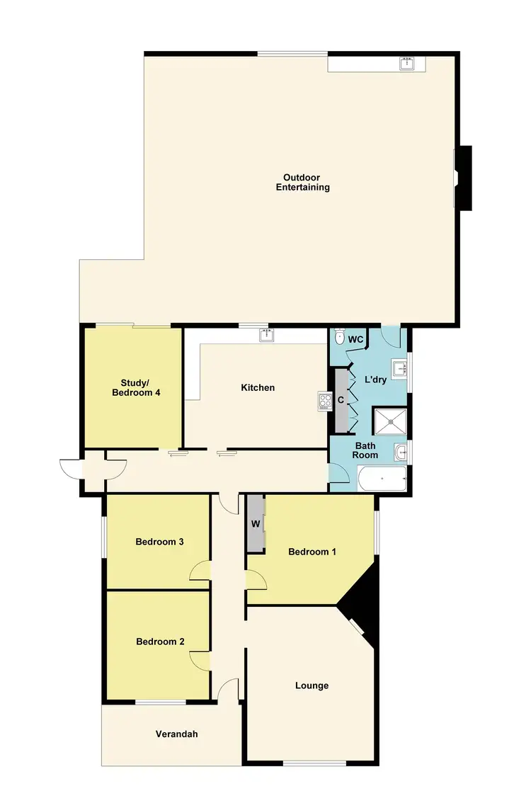Floorplan of Homely house listing, 18 Bennett Street, Stawell VIC 3380