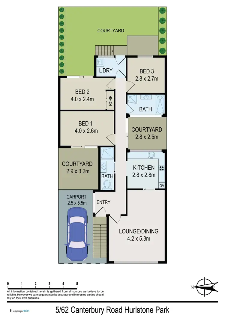 Floorplan of Homely villa listing, 5/62 Canterbury Road, Hurlstone Park NSW 2193