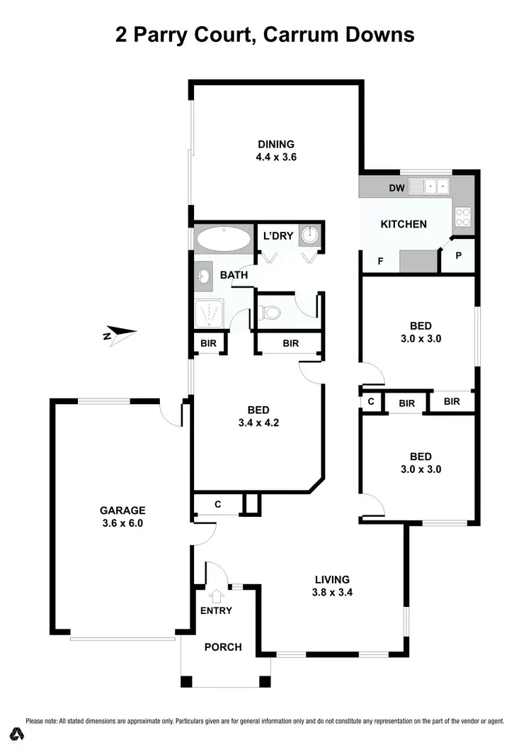 Floorplan of Homely house listing, 2 Parry Court, Carrum Downs VIC 3201