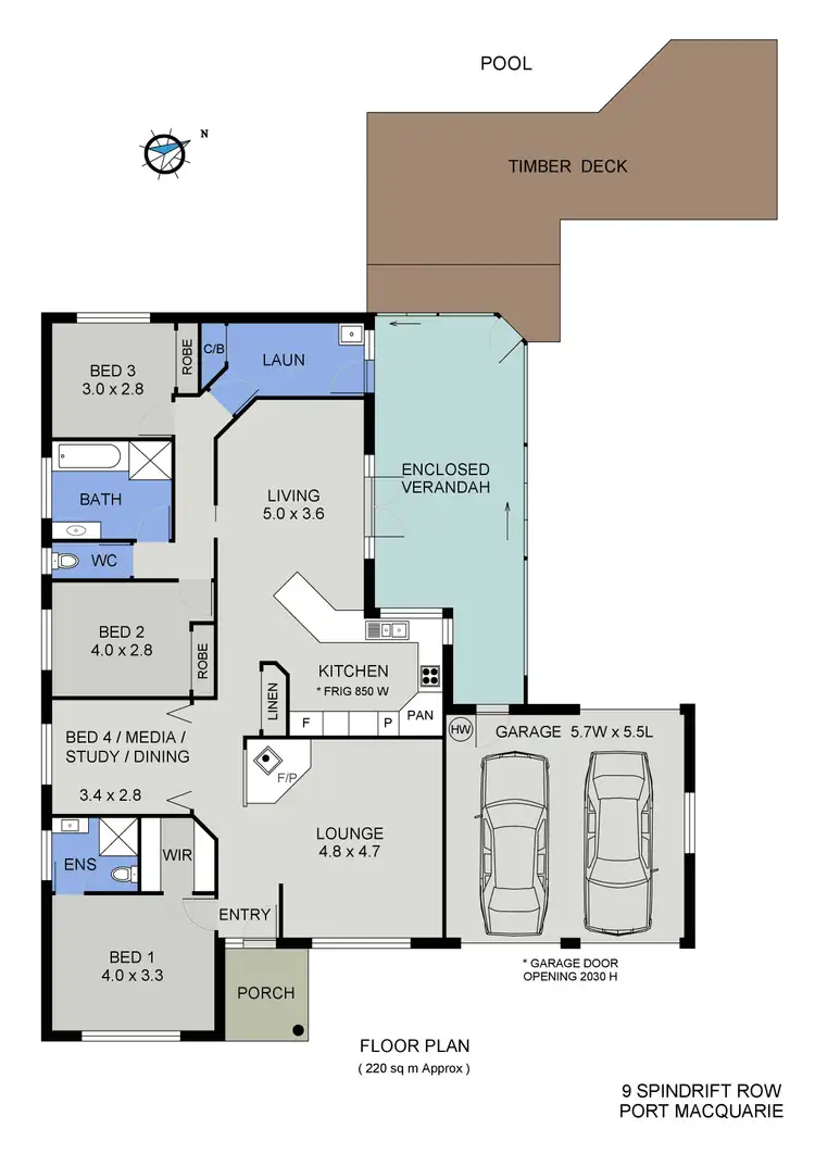 Floorplan of Homely house listing, 9 Spindrift, Port Macquarie NSW 2444