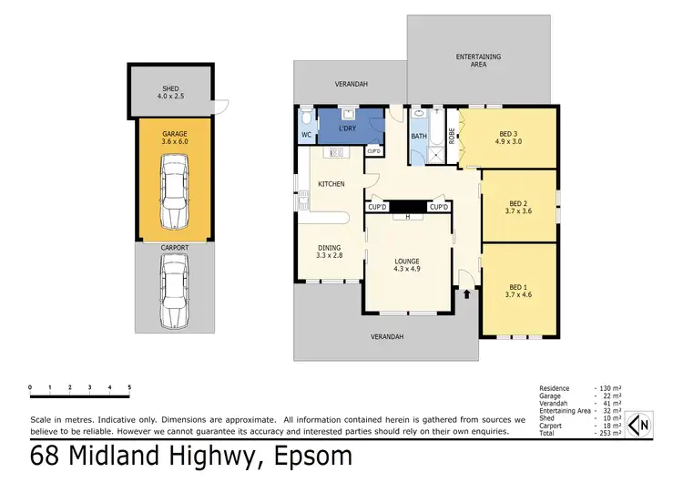 Floorplan of Homely house listing, 68 Midland Highway, Epsom VIC 3551