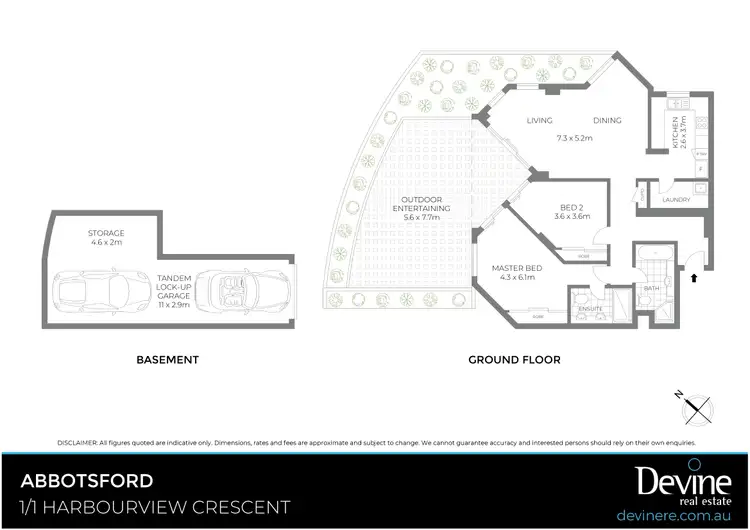 Floorplan of Homely apartment listing, 1/1 Harbourview Crescent, Abbotsford NSW 2046