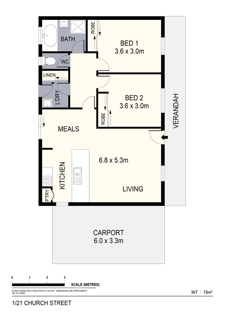 Floorplan of Homely house listing, 1/21A Church Street, Eaglehawk VIC 3556