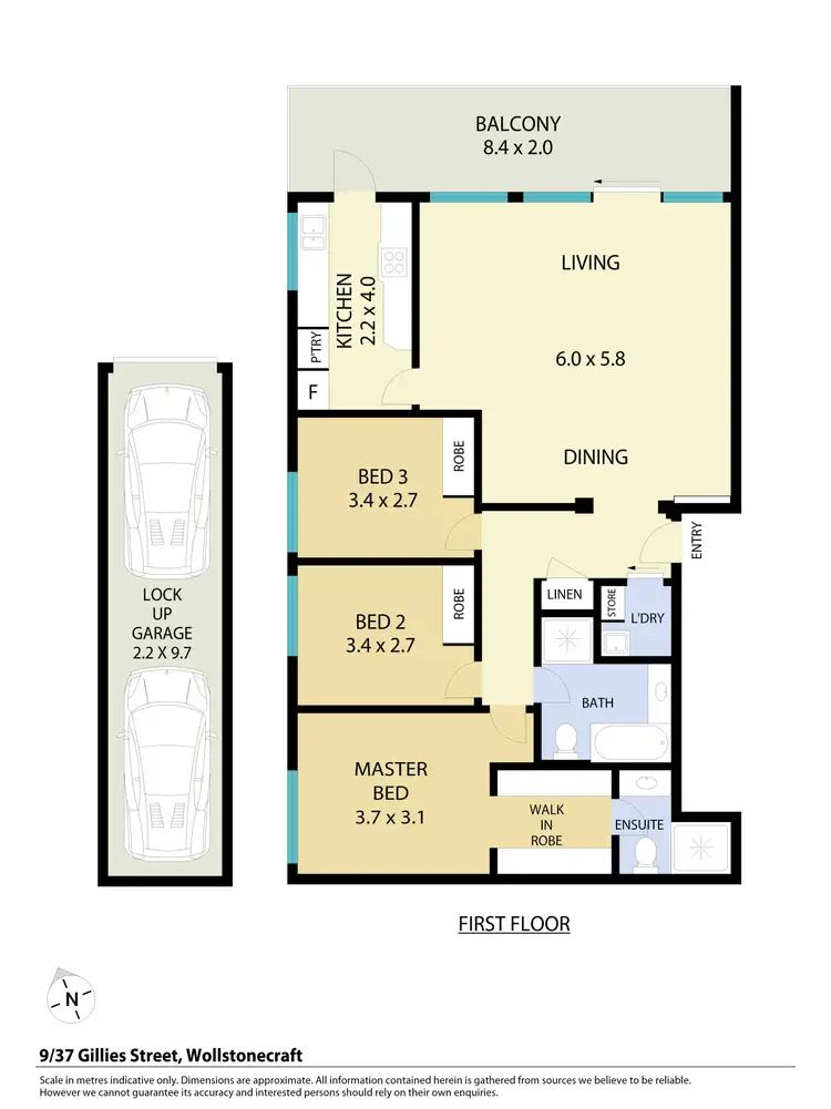 Floorplan of Homely apartment listing, 9/37 Gillies Street, Wollstonecraft NSW 2065