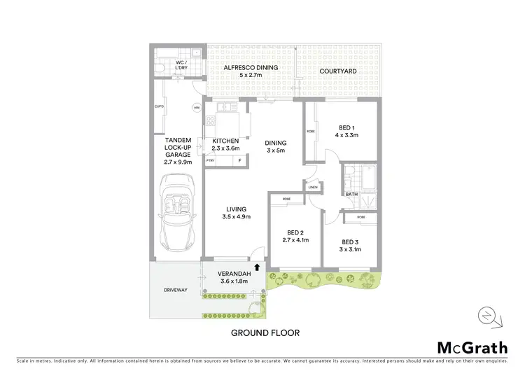 Floorplan of Homely villa listing, 5/83 Mimosa Street, Bexley NSW 2207
