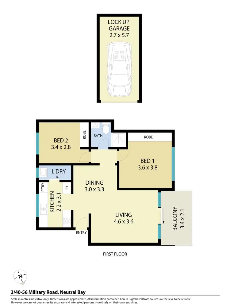 Floorplan of Homely apartment listing, 3/40-56 Military Road, Neutral Bay NSW 2089