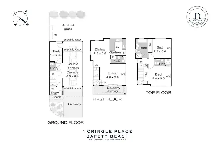 Floorplan of Homely townhouse listing, 1 Cringle Place, Safety Beach VIC 3936