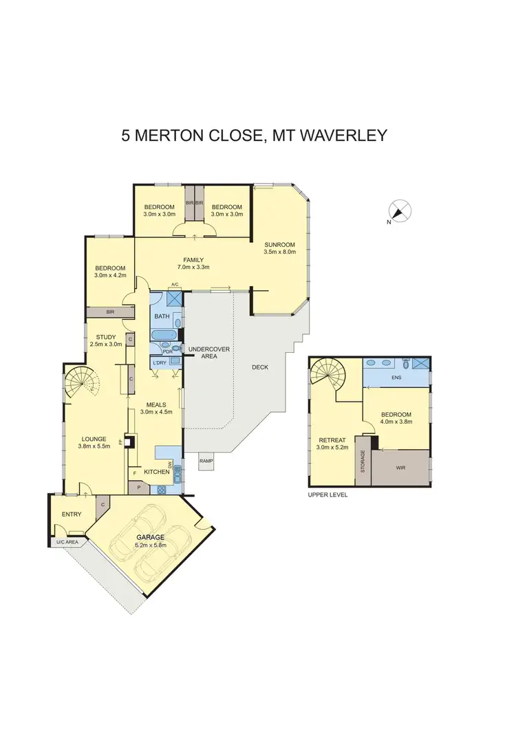 Floorplan of Homely house listing, 5 Merton Close, Mount Waverley VIC 3149