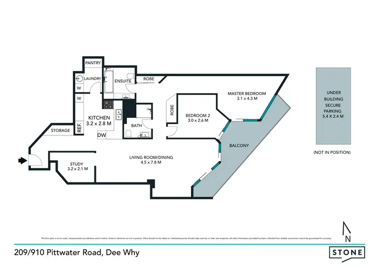 Floorplan of Homely apartment listing, 209/910 Pittwater Road, Dee Why NSW 2099